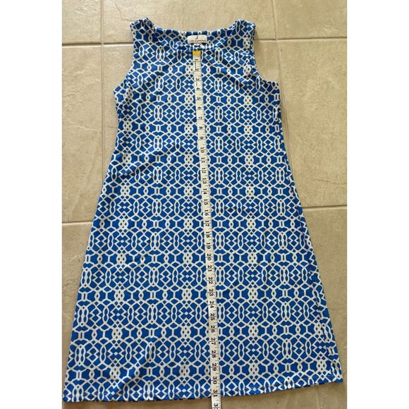 Jude Connally Womens Size Small Blue White Sleeveless Shift Dress Resort‎ Summer - Picture 9 of 9